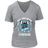 All You Need Is Love & A Frenchie Women's V-Neck Shirt