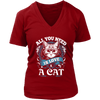 All You Need Is Love & A Cat Women's V-Neck Shirt